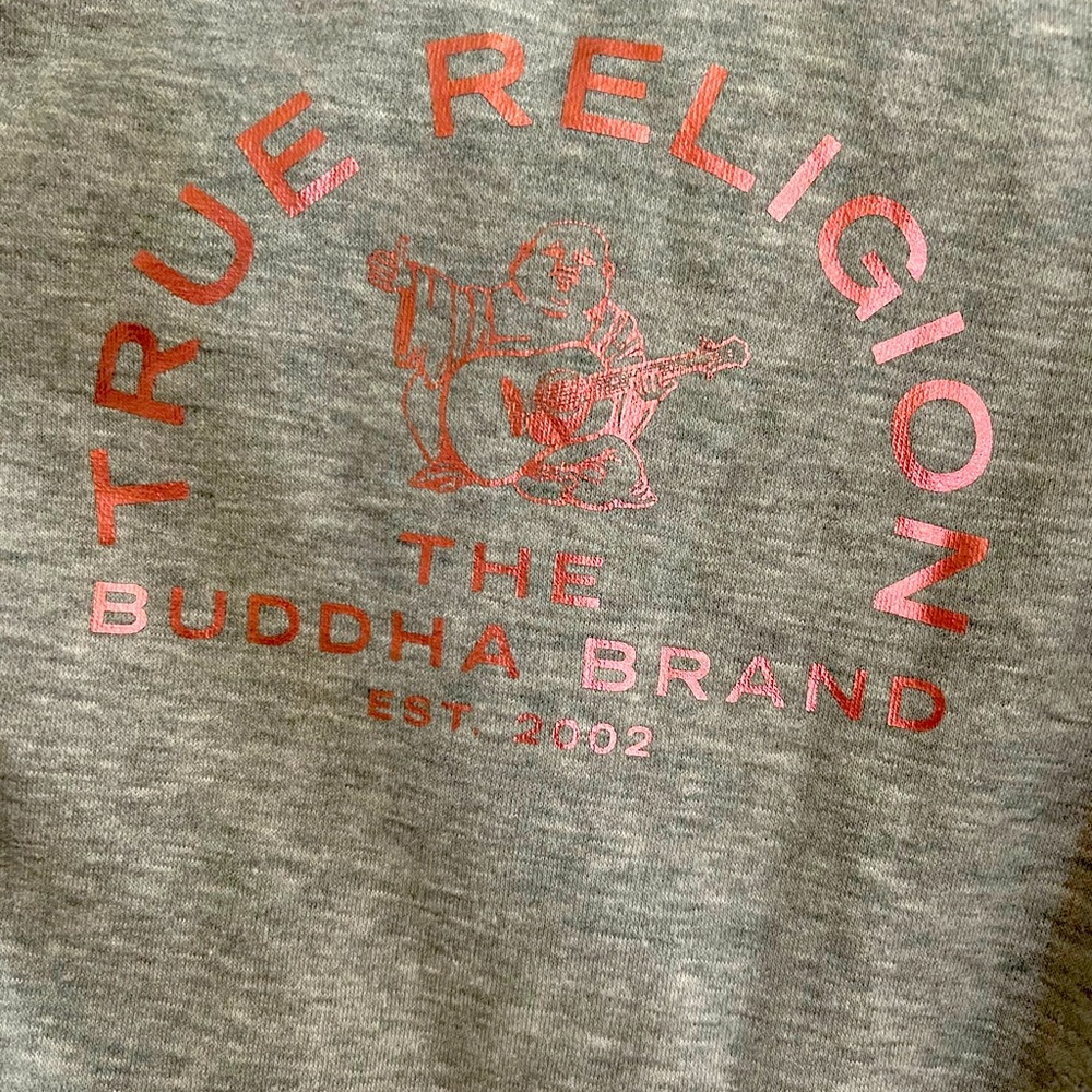 Gray True Religion zipper hoodie size 6X